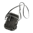 thumbnail image 1 of Bolso bandolera pequeño con cremallera, bolso para teléfono, para mujeres y niñas, para viajes, vacaciones y fiestas. Negro, 1 of 8