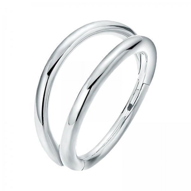 Anillos para la nariz,Aro para la nariz de acero inoxidable Anillos para el tabique del aro,Pendiente de aro para la nariz abierto doble para mujer,Pendiente en forma de accesorios de