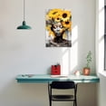 thumbnail image 5 of ZHONGYUTONG African American Wall Art Black Girl Canvas Yellow Sunflower and Black Woman Painting Picture for Bedroom Decor Framed (12.00" x 18.00"), 5 of 5