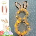 thumbnail image 4 of Neinkie Home Décor LED Bunny Garland with Lights/Spring Wreath – Handmade Bunny Shaped Rabbit Rattan Circle Pendant for Easter Decorations for Front Door Wall Window, 4 of 6