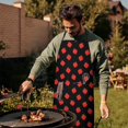 thumbnail image 4 of Red Strawberry Plants Black Pattern Apron-Garden Aprons for Women with Pockets-Cotton Linen Waterproof Kitchen Cooking Gardening Aprons Adjustable for Kitchen,Cooking,BBQ and Salon 33x27 Inch, 4 of 7