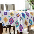 thumbnail image 5 of Yayeee Tablecloths 54" x 54" Rectangle Wrinkle Resistant Party Table Cover, Purple Retro Shapes, 5 of 8