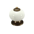 thumbnail image 4 of NIYANGLE 5Pcs Round White Ceramic Cupboard Knobs for Furniture Upgrade 1.5In, 4 of 7