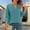 Green, variant on Yanlir Women's Solid Color V-Neck 3/4 Sleeve T-Shirt - Casual Loose Fit Top for Daily Comfortable and Lightweight Wear(Mint Green,XL)