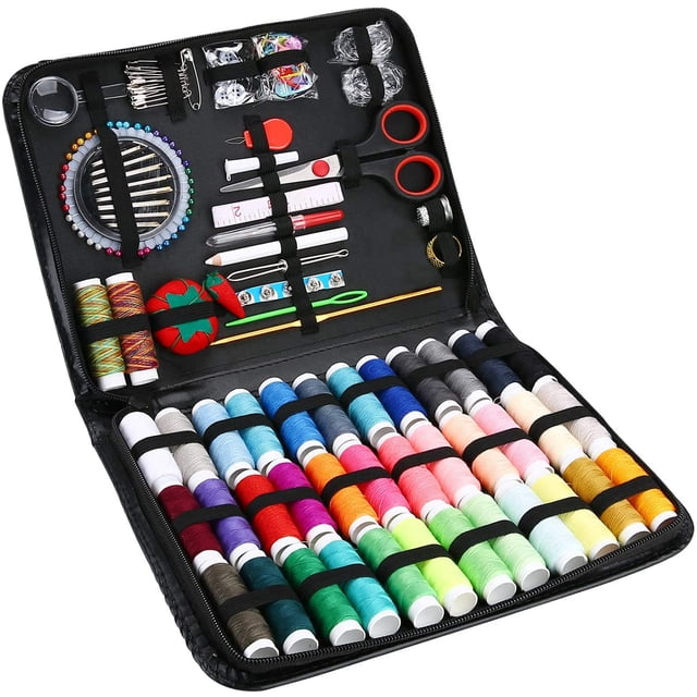 Jinsinto ProCase 183 pcs Complete Sewing Kit with PU Leather Cover, Professional Sewing Kit with Necessary Accessories