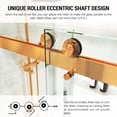 thumbnail image 2 of MCOCOD 56 to 61 in. W x 66 in. H Frameless Double Sliding Tub Door, 3/8" (10 mm) Clear Tempered Glass Shower Doors, Brushed Gold Finish, 2 of 10