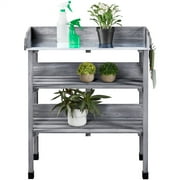 Renwick Gray Fir, Metal and Plastic Potting Bench
