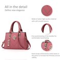 thumbnail image 4 of Women's Handbag Top Handles Shoulder Bag Classic Handbag for Women, Rubber Powder, 4 of 7