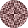 thumbnail image 1 of Ahgly Tapis Rond Lavable en Machine Intérieur Transitionnel Rose Profond, 7 Pieds Rond, 1 of 7