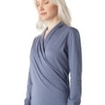 thumbnail image 3 of Long Sleeve Cotton Wrap Top, 3 of 3