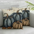 thumbnail image 3 of Fall Pillow Covers Inch Fall Autumn Thanksgiving Ink Painting Blue Pumpkins Pillowcovers Linen DecorativeDecoration for Home Couch, 3 of 5