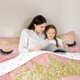 thumbnail image 5 of Castle Fairy Elegant Eyelash Girl 3 Pieces Queen Comforter Set,Bling Makeup Ultra Soft Bedding Sets,Dreamy Princess Bedding Comforter Set Breathable,Microfiber Bedroom Decor,Reversible, 5 of 8