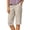 #03 Coffee 【Stock Up & Rotate: Mix & Match Your Go-To Colors】, variant on Women’s Soft Fabric Striped Casual Capri Pants, Elastic Mid Waist with Body Shaping Fit, Decorative Button Detail, Adjustable Side Ties, Versatile for Office, Travel, Beach