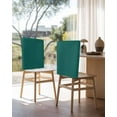thumbnail image 3 of nqOlkjepod Dark Green Chair Covers Set of 8, Decorative Chair Back Cover, Modern Pure Dark Green Dining Room Chair Slipcovers Removable Chair Protectors Covers for Party Banquet, 3 of 7