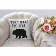 thumbnail image 3 of HGOD DESIGNS Black Bear Throw Pillow Cover Decorative Don'T Wake The Bear on White Background Cushion Cover Pillow Cases Bedroom Livingroom 18" x 18", 3 of 6