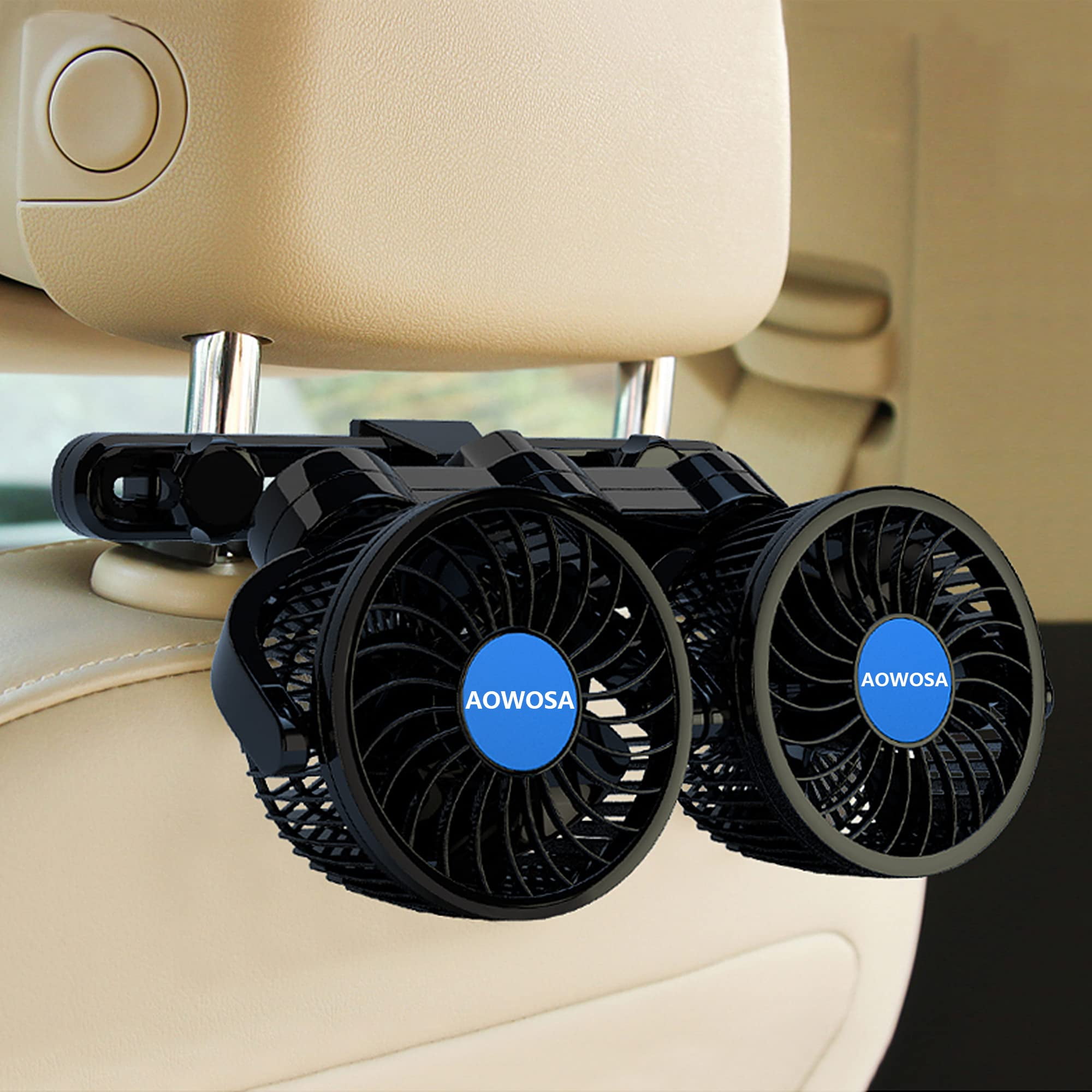 Car Fan 12V Automobile Cooling Fan for Backseat, Portable Cigarette Lighter Plug Seat Fan 360 Dual Head Rotatable with Stepless Speed Regulation for SUV, RV, Van, Vehicles - Walmart.com