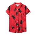 thumbnail image 5 of Lydiaunistar Hauts de Printemps pour Femmes Grande Taille Blouse Imprimée à Manches Courtes avec Poche Polyester Léger Confortable Multicolore, 5 of 5