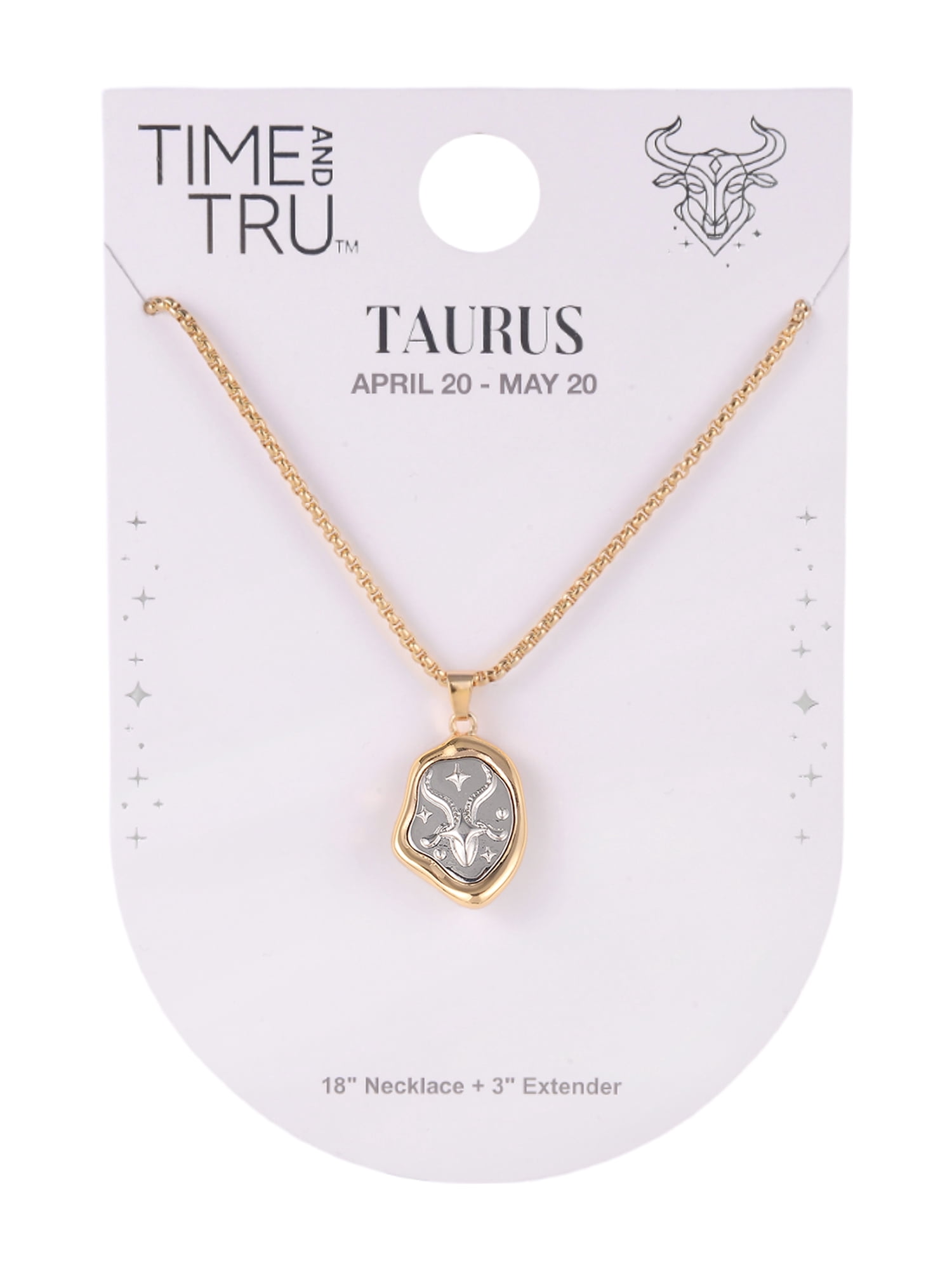 Time and Tru Goldtone Silvertone Reversible Pendant "Capricorn" Necklace