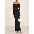 thumbnail image 4 of Vestido PRETTYGARDEN Maxi Ajustado con Mangas Largas y Hombros Descubiertos XL, 4 of 8