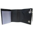 thumbnail image 2 of Hot Flames Leather Trifold Chain Wallet Made in the USA, 2 of 4