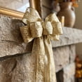 thumbnail image 6 of Big Gold Bows Christmas Tree Topper Bows 20in Large Satin Bow for Hoom Wall Backdrop Room Decorations for Wedding Birthday Party, 6 of 7