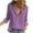 Purple, variant on Utoimkio Women's Button Down Shirts Cotton Linen Dress Shirt Long Sleeve V Neck Solid Color Blouses Casual Work Tunic Tops for Women