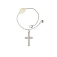 thumbnail image 2 of Delight Jewelry Stainless Steel Psalm 46:10 - Be Still and Know Engraved Cross - - Goldtone Leaf Delicate Bracelet, 6.25+1.75", 2 of 4