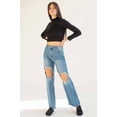 thumbnail image 3 of Ragstock Black Mock Neck Cropped Sweater, 3 of 4