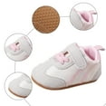 thumbnail image 4 of Quealent Baby Boys Girls Leather PRE-Walking Sneakers Toddler Anti-Slip Rubber Sole Lightweight First Step Shoes Pink for Size 4, 4 of 9