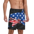 thumbnail image 5 of KLL Shark With USA Flag for Men's 1-Pack Shorts,Sleep Pajama Shorts for Men Soft Pj Shorts Men's Pajama Bottoms Sleepwear -Large, 5 of 7