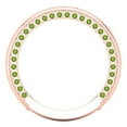 thumbnail image 5 of 1.44 ctw Wedding Band for Women - 14K Rose Gold Natural Peridot Stackable Eternity Ring, 5 of 6