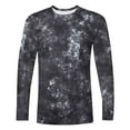 thumbnail image 4 of Men's Pullover Casual Printing Long Sleeve Round-Neck T-Shirt Fishing Hiking Outdoor Athletic Lightweight Tees, 4 of 4