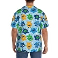 thumbnail image 3 of Fotbe Cartoon Monster Camisa Estampada de Manga Corta para Hombre, Casual de Verano, Estilo Playero, Sin Arrugas-4X-Large, 3 of 5