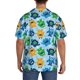 thumbnail image 3 of Fotbe Cartoon Monster Camisa Estampada de Manga Corta para Hombre, Casual de Verano, Estilo Playero, Sin Arrugas-3X-Large, 3 of 5