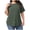 Green-a, variant on Women Pit Striped Shirts Oversized Loose Short Sleeve Comfy Tops Summer Dressy Casual Business Blouses