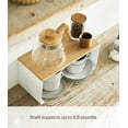 thumbnail image 6 of Yamazaki Home Stackable Countertop Shelf - Two Sizes, White, Steel + Wood, Small,  Stack up to two, Supports 8.8 pounds, Stackable, Minimal Assembly, 6 of 7