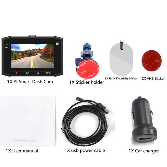 Pour xiao YI Dash Cam Intelligent pour Voiture ADAS Écran 2.7 Full HD 1080P Dash Cam
