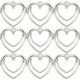 thumbnail image 1 of 1 caja de 50 piezas de dijes de corazón con doble corazón, colgantes de amor con bisel abierto, flores prensadas, marco en blanco, conectores huecos., 1 of 9
