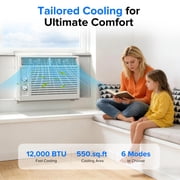 Electactic 5000 BTU 115V Window Air Conditioner, for Small Room AC Unit air conditioner Easy Installation, Cools up to 150 Sq. Ft