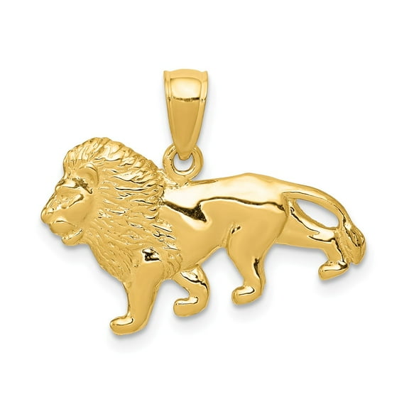 Real 14kt Yellow Gold Lion Charm Pendant; for Adults and Teens; for Women and Men