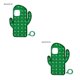 thumbnail image 3 of Cateissary Cubierta del teléfono Phone Case Push Bubble Silicone Mobile Protector Phone Cover Reemplazo para 11 tipos de iphone11 (6.1 pulgadas) 2piezas, 3 of 6