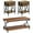 Brown, variant on VECELO 3-Piece Coffee Table Set for Living Room Include Wood Coffee Table + 2 End Tables, Black