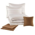 thumbnail image 4 of Mainstays 5-Piece Rust and White Stripe Comforter Set, Full/Queen, 4 of 12