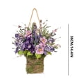 thumbnail image 3 of 1PC Spring Flower Basket Wall Hanging Household Imitation Artificial Flowers For Living Room Decor Pink, 3 of 9
