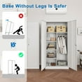 thumbnail image 5 of Fesbos Metal Storage Cabinets Lockers with Lock Door, 72'' Clothing Coat Steel Storage Freestanding Wardrobe for Office, Home, Employee,Gym,Fire Department, 5 of 10