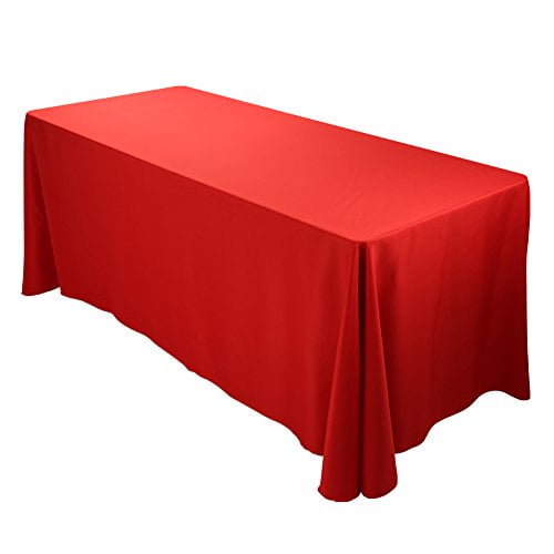 E Tex 90x156 Inch Polyester Oblong Tablecloth Fit For Rectangular Table Red Com E Tex 90x156 Inch Polyester Oblong, Will An Oblong Tablecloth Fit A Rectangular Table