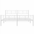 thumbnail image 1 of vidaXL Metal Bed Frame with Headboard and Footboard White 193x203 cm, 1 of 5