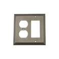 thumbnail image 2 of Nostalgic Warehouse 719816 Deco Switch Plate with Rocker and Outlet, Antique Pewter, 2 of 3
