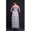 thumbnail image 2 of Bimba Robe Maxi Tube Smockée à Imprimé Feuilles Sèches et Chardonneret pour Vacances d'Été - Grande, 2 of 7