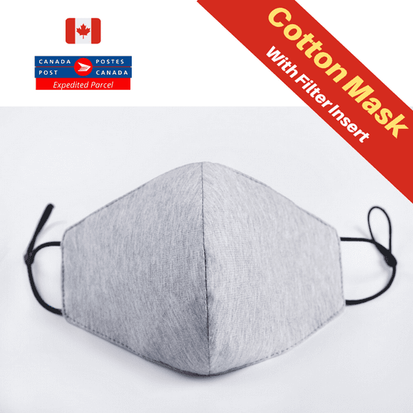 Reusable Cotton Face Mask - 2 Layer Grey